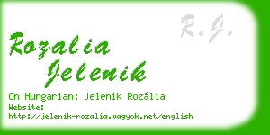rozalia jelenik business card